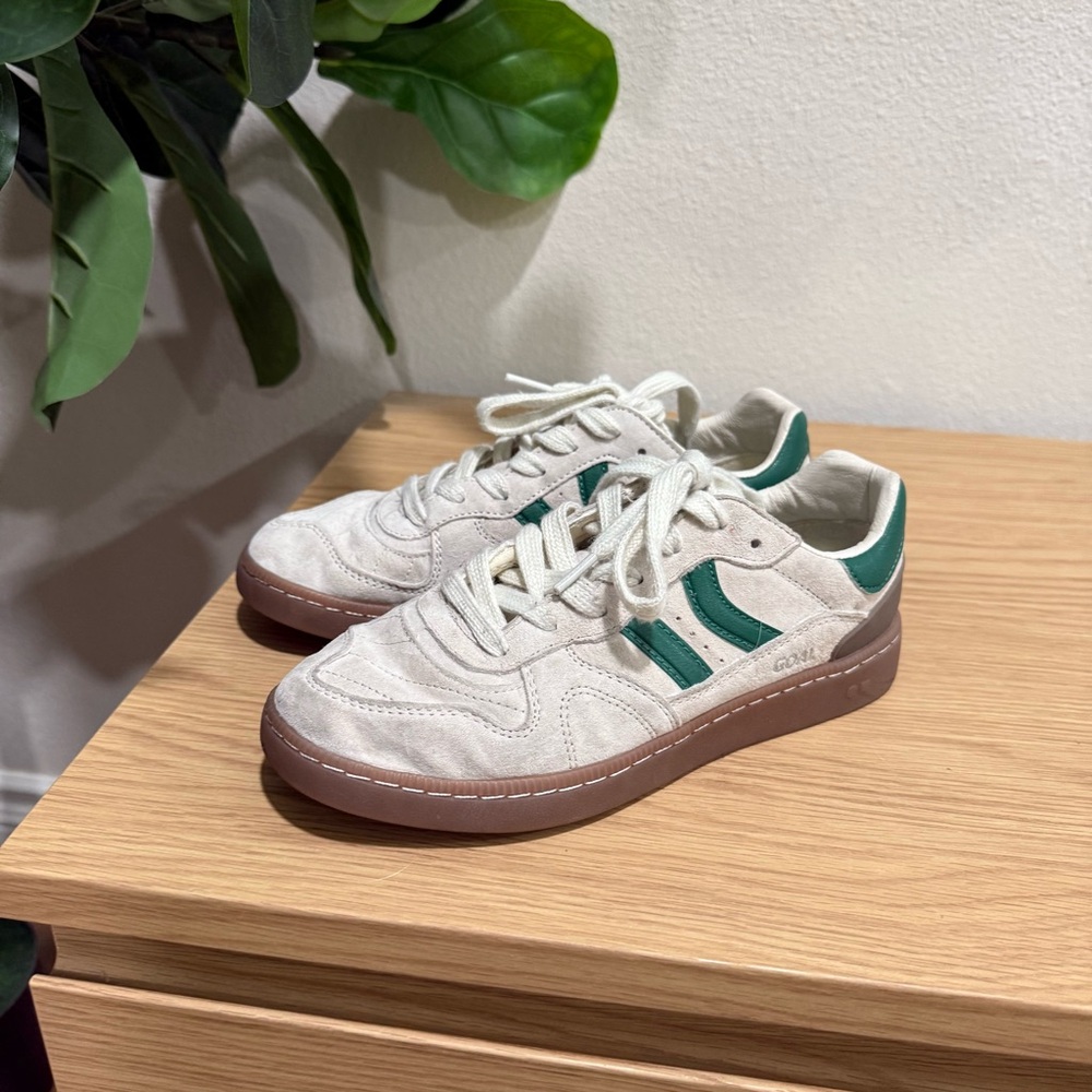 Coolway Cream and Green Casual Sneakers